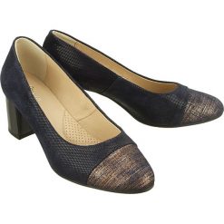 MARCO SHOES 0833P-350-473-1 granatowy, czółenka damskie. Niebieskie czółenka damskie Marco Shoes, bez wzorów, ze skóry, bez obcasa, na obcasie. Za 249,90 zł.