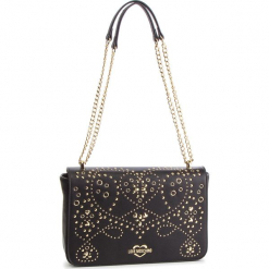 Torebka LOVE MOSCHINO - JC4123PP17LR000A Nero/Galv.Oro. Czarne torebki klasyczne damskie marki Love Moschino, ze skóry ekologicznej, zdobione. Za 839,00 zł.