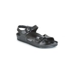 Sandały Dziecko Birkenstock RIO. Szare sandały dziewczęce marki Birkenstock, bez zapięcia. Za 90,30 zł.