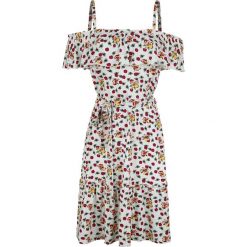 Pussy Deluxe Flowers and Bees Off Shoulder Dress Sukienka wielokolorowy. Szare sukienki na komunię marki Pussy Deluxe, l, z kołnierzem typu carmen. Za 121,90 zł.