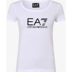EA7 Emporio Armani - T-shirt damski, biały. Białe t-shirty damskie EA7 Emporio Armani, l, z nadrukiem, bez kołnierzyka. Za 299,95 zł.