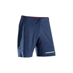 Spodenki do biegania RUN DRY+ męskie. Niebieskie spodenki i szorty męskie marki KALENJI, xl, bez wzorów, z elastanu, do biegania. Za 39,99 zł.