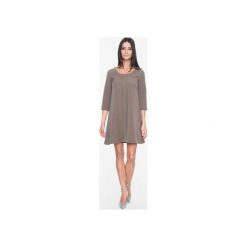 Mosali - Luźna Sukienka z Plisą M023. Żółte sukienki damskie Mosali, xl, bez wzorów, bez kołnierzyka, z długim rękawem, długie, midi, rozkloszowane. Za 139,00 zł.