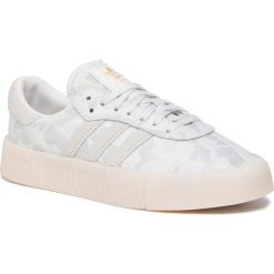 Buty adidas - Sambarose W EE4676 Ftwwht/Crywht/Goldmt. Brązowe buty sportowe damskie Adidas, bez wzorów, ze skóry, sportowe. W wyprzedaży za 239,00 zł.
