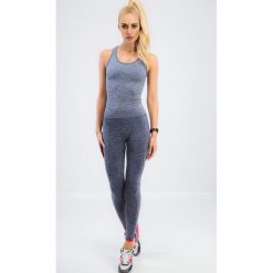 Legginsy sportowe damskie: Granatowe sportowe legginsy 1105