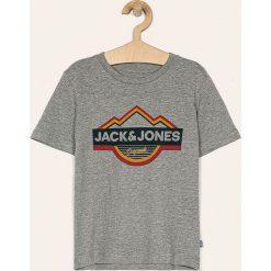 Jack & Jones - T-shirt dziecięcy 128-176 cm. Szare t-shirty chłopięce Jack & Jones, z nadrukiem, z bawełny, bez rękawów. Za 59,90 zł.