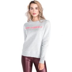 Karl Lagerfeld Bluza Szary. Szare bluzy damskie KARL LAGERFELD, l, bez wzorów, z bawełny, bez rękawów, bez kaptura. Za 740,95 zł.