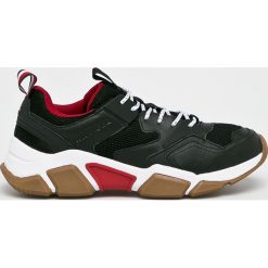 Tommy Hilfiger - Buty. Czarne buty sportowe męskie TOMMY HILFIGER, ze skóry, na sznurówki. W wyprzedaży za 339,90 zł.