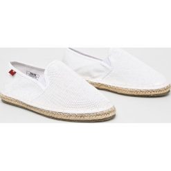 Big Star - Espadryle. Białe espadryle damskie BIG STAR, bez wzorów, z materiału, bez obcasa, na obcasie. W wyprzedaży za 69,90 zł.