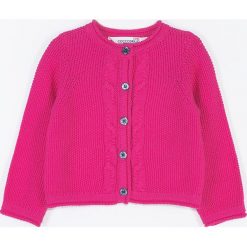 Coccodrillo - Sweter dziecięcy 62-86 cm. Różowe swetry dziewczęce COCCODRILLO, z dzianiny, z okrągłym kołnierzem, krótkie. Za 69,90 zł.