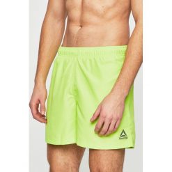 Reebok - Kąpielówki. Zielone kąpielówki męskie Reebok, s, bez wzorów, z poliesteru. Za 89,90 zł.