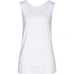 Top z szyfonem bonprix biały. Białe topy damskie bonprix, z szyfonu. Za 59,99 zł.