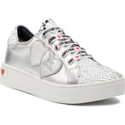 Sneakersy LOVE MOSCHINO - JA15163G17IO210A Paill/Nap/Lam/Bi. Szare półbuty damskie Love Moschino, ze skóry. W wyprzedaży za 669,00 zł.