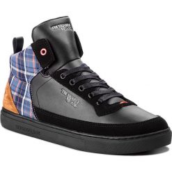 Sneakersy TRUSSARDI JEANS - 77A00097 K299. Czarne sneakersy męskie Trussardi Jeans, na co dzień, bez wzorów, z jeansu, bez zapięcia. W wyprzedaży za 329,00 zł.