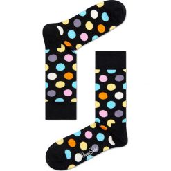 Happy Socks - Skarpetki. Czarne skarpetki damskie marki Happy Socks, bez wzorów, z elastanu. Za 39,90 zł.