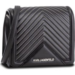 Torebka KARL LAGERFELD - 86KW3021 Black 999. Czarne listonoszki damskie KARL LAGERFELD, ze skóry, zdobione. W wyprzedaży za 849,00 zł.
