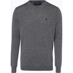 Polo Ralph Lauren - Męski sweter z wełny merino – Slim Fit, szary. Szare swetry klasyczne męskie Polo Ralph Lauren, m, z dzianiny, polo. Za 659,95 zł.