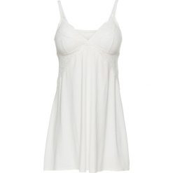 Koszulka nocna bonprix ecru. Białe koszule nocne i halki bonprix, w koronkowe wzory, z koronki. Za 74,99 zł.