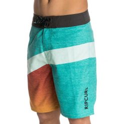Wzorzyste spodenki kąpielowe 8 - 16 lat. Brązowe kąpielówki chłopięce marki Rip Curl, z nadrukiem, eleganckie. Za 161,66 zł.