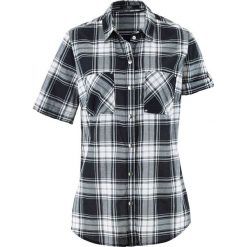 Bluzka, krótki rękaw bonprix czarno-biały w kratę. Białe bluzki damskie bonprix, z krótkim rękawem. Za 54,99 zł.