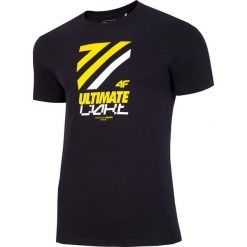 T-shirt męski TSM226 - ciemny granat. Czarne koszulki męskie 4f, m, bez wzorów, bez kołnierzyka. Za 29,99 zł.