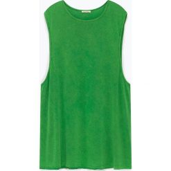 Top "Danabay" w kolorze zielonym. Zielone bluzki damskie American Vintage, bez wzorów, z okrągłym kołnierzem. W wyprzedaży za 107,95 zł.