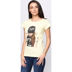 Żółty T-shirt Too Many Notes. Żółte bluzki damskie Born2be, l. Za 14,99 zł.