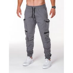 Joggery męskie: SPODNIE MĘSKIE JOGGERY P706 – SZARE