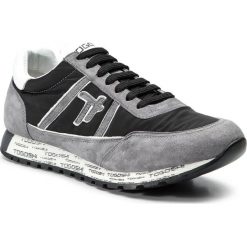 Sneakersy TOGOSHI - TG-11-02-000062 609. Szare półbuty damskie Togoshi, na co dzień, bez wzorów, ze skóry, bez obcasa, na płaskiej podeszwie, bez zapięcia. W wyprzedaży za 219,00 zł.