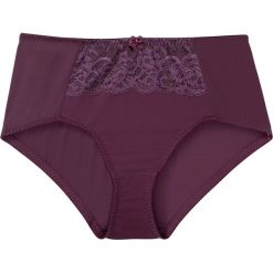 Figi wyszczuplające bonprix jeżynowy. Fioletowe majtki damskie wyszczuplające bonprix, bez wzorów, z koronki. Za 24,99 zł.