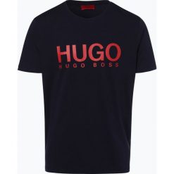HUGO - T-shirt męski – Dolive, niebieski. Niebieskie t-shirty męskie z nadrukiem marki HUGO, l, z bawełny. Za 179,95 zł.