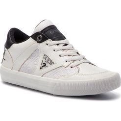Sneakersy GUESS - Jr Brian FI5BRI FAL12 BLANC/WHITE. Białe półbuty dziewczęce Guess, na sznurówki. Za 259,00 zł.