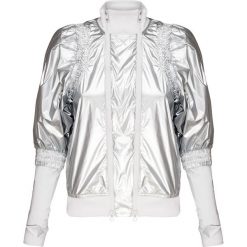 Kurtka ADIDAS BY STELLA McCARTNEY. Szare płaszcze damskie z nadrukiem, z dzianiny, długie. W wyprzedaży za 398,00 zł.