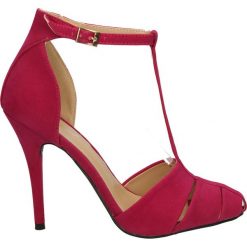 CZÓŁENKA CASU K9048. Czerwone buty ślubne damskie Casu, na koturnie. Za 64,99 zł.