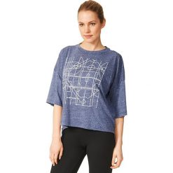 Topy sportowe damskie: Adidas Koszulka damska Oversized Graphic Tee granatowa r. S (AY0181)