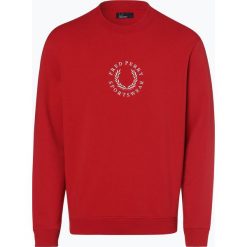 Fred Perry - Męska bluza nierozpinana, czerwony. Czerwone bluzy męskie Fred Perry, m, z haftami, bez kołnierzyka, bez rękawów, bez kaptura. Za 499,95 zł.