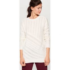 Sweter z wełną - Kremowy. Białe swetry klasyczne damskie Mohito, l, z wełny. Za 119,99 zł.