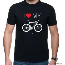 Koszulka T-SHIRT Love Bike. Czarne t-shirty męskie z nadrukiem marki Pakamera, m. Za 75,00 zł.