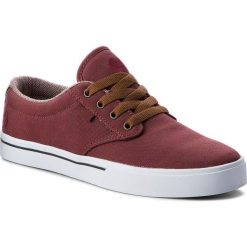 Tenisówki ETNIES - Jameson 2 Eco 4101000323 Burgundy/Tan 609. Czerwone półbuty męskie skórzane marki Etnies, na co dzień, bez wzorów, bez zapięcia. W wyprzedaży za 219,00 zł.