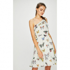 Pepe Jeans - Sukienka. Szare sukienki damskie Pepe Jeans, na co dzień, s, bez wzorów, z poliesteru, casualowe, bez kołnierzyka, bez rękawów, mini, proste. W wyprzedaży za 269,90 zł.