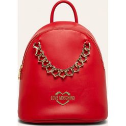 Love Moschino - Plecak. Czerwone plecaki damskie Love Moschino, bez wzorów, ze skóry ekologicznej. W wyprzedaży za 599,90 zł.