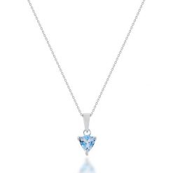 Wisiorki damskie: Srebrny Wisiorek – srebro 925, Blue topaz