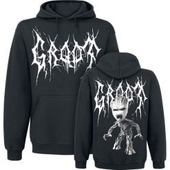 Guardians Of The Galaxy 2 - Black Metal Groot Bluza z kapturem czarny. Czarne bluzy męskie z kapturem marki Guardians Of The Galaxy, xl, z nadrukiem. Za 114,90 zł.