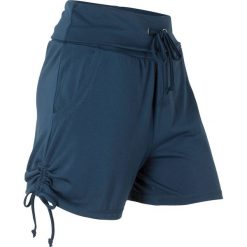 Szorty "wellness" bonprix ciemnoniebieski. Niebieskie spodnie damskie bonprix. Za 54,99 zł.