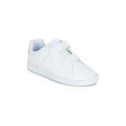 Buty Dziecko Nike COURT ROYALE CADET. Białe trampki dziewczęce Nike, bez wzorów, bez zapięcia. Za 161,10 zł.