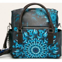 Desigual - Torebka. Niebieskie listonoszki damskie Desigual, w paski, z bawełny, na ramię, bez dodatków. W wyprzedaży za 219,90 zł.