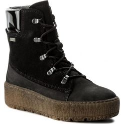 Botki TAMARIS - 1-26730-39 Black Comb 098. Niebieskie botki damskie marki Tamaris, z zamszu, na obcasie. W wyprzedaży za 279,00 zł.