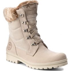 Trapery PANAMA JACK - Tuscani B11 Ice. Szare trapery damskie Panama Jack, ze skóry, klasyczne, bez obcasa, bez zapięcia. W wyprzedaży za 659,00 zł.