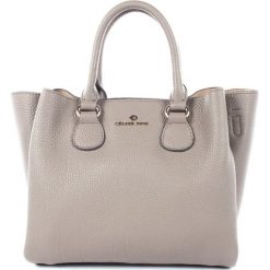 Torebki klasyczne damskie: Skórzana torebka w kolorze szarobrązowym – 36 x 23 x 13 cm