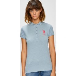 U.S. Polo - Top. Niebieskie bluzki z odkrytymi ramionami marki U.S. Polo, s, z elastanu, polo. W wyprzedaży za 159,90 zł.
